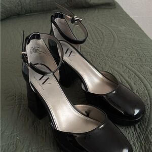 Worthington Black Slingback Heels with Block Heel